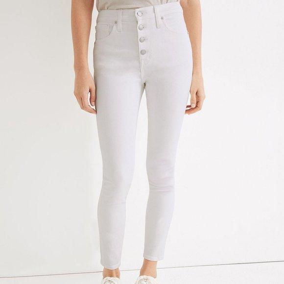 Madewell White High-Waist Skinny Crop Jeans - 27 - Picture 1 of 7